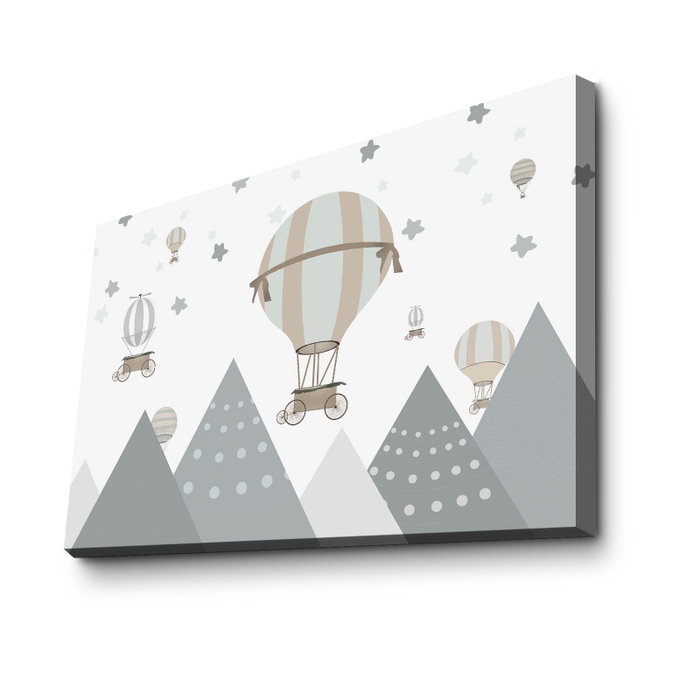 Wallity Cuadro Decorativo sobre Lienzo 45 x 70 cm Gris y Blanco Wallity Cuadro Decorativo sobre Lienzo 45 x 70 cm Gris y Blanco